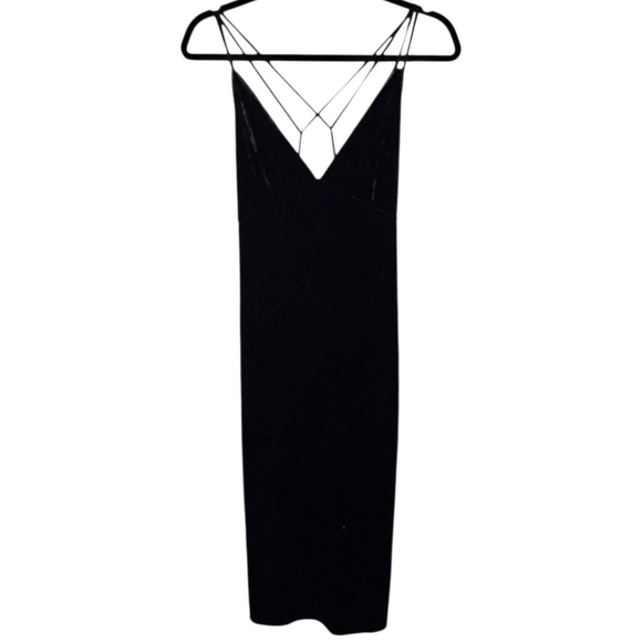 silence + noise Dresses & Skirts - Silence + Noise Women's Black Velvet Spaghetti Strap Whimsigoth Dress